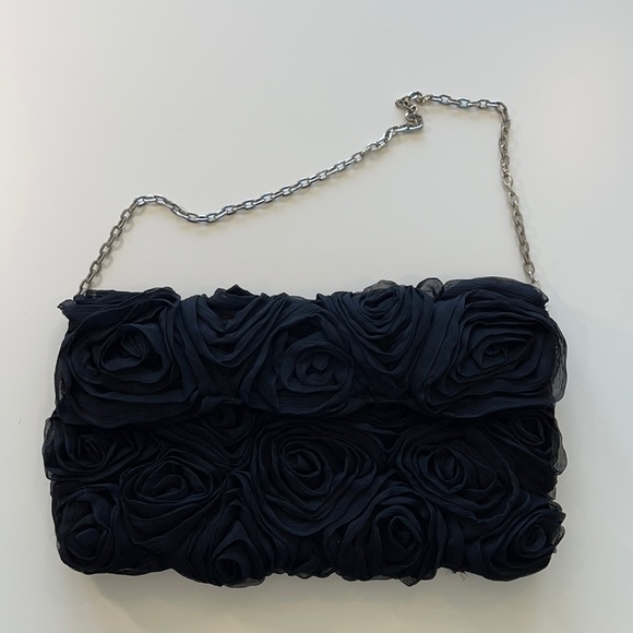 White House Black Market Rosette Clutch